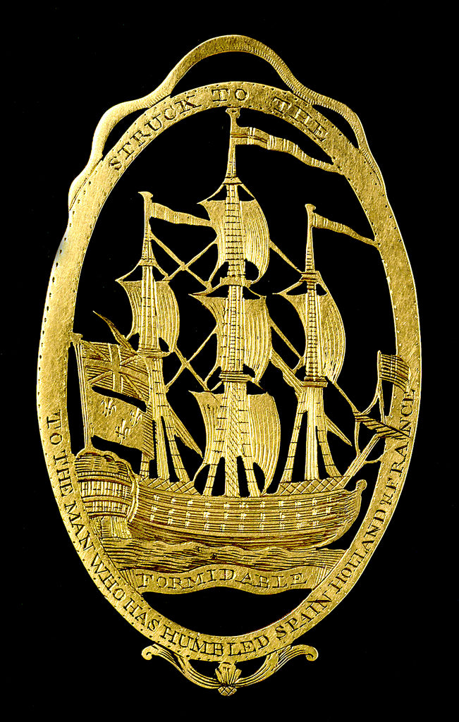 Detail of Badge commemorating the Battle of the Saints, 1782; reverse by unknown