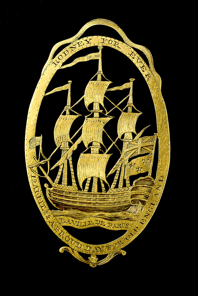 Detail of Badge commemorating the Battle of the Saints, 1782; reverse by unknown