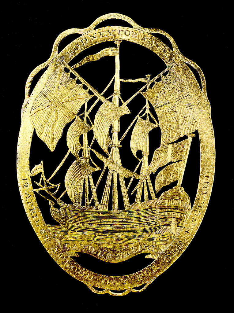 Detail of Badge commemorating the Battle of the Saints, 1782; reverse by unknown