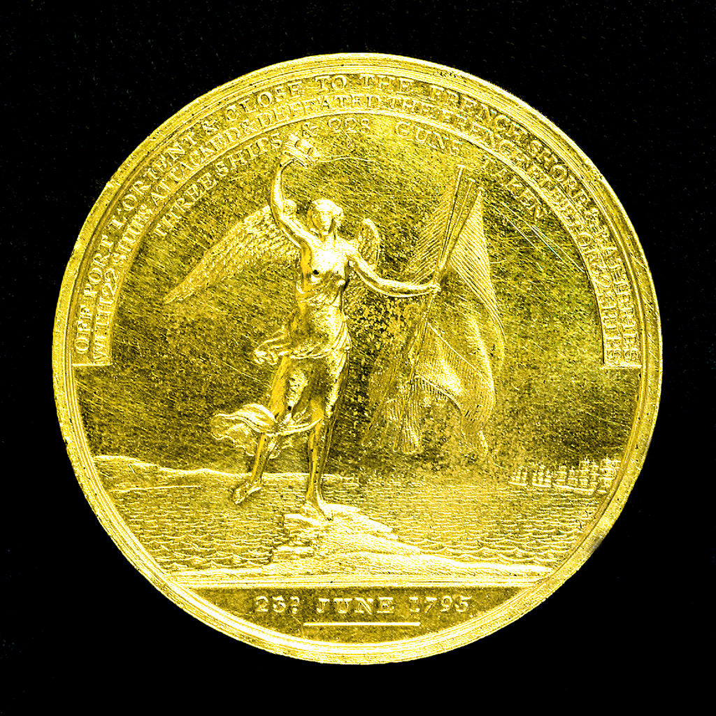 Detail of Medal commemorating the action off Ile de Groix, 1795; reverse by J.G. Hancock