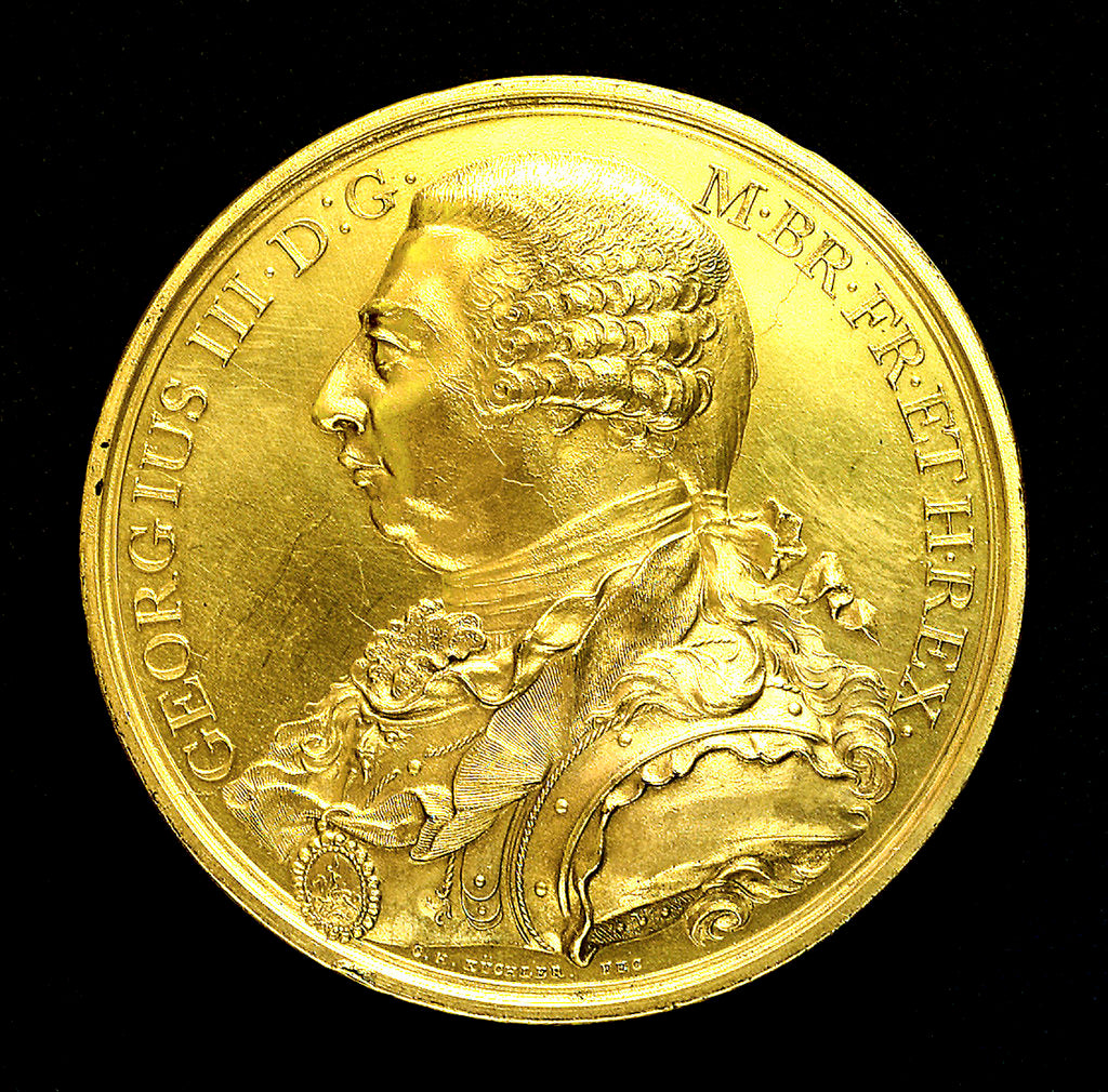 Detail of Medal commemorating the British victories of 1798; obverse by Heinrich Kuchler