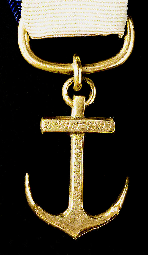 Detail of Pendant commemorating the Battle of Trafalgar, 1805; reverse by unknown