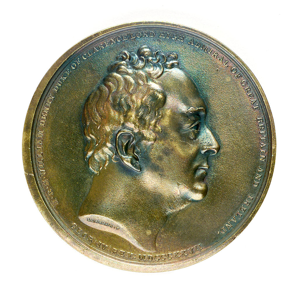 Detail of Medal commemorating the Duke of Clarence, Lord High Admiral; reverse by F. Henning