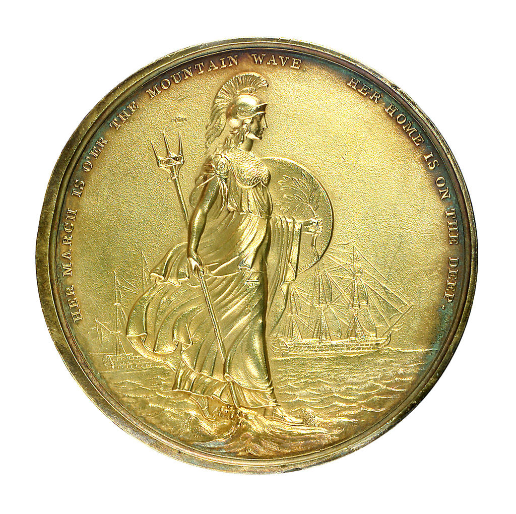 Detail of Medal commemorating the Duke of Clarence, Lord High Admiral; reverse by F. Henning