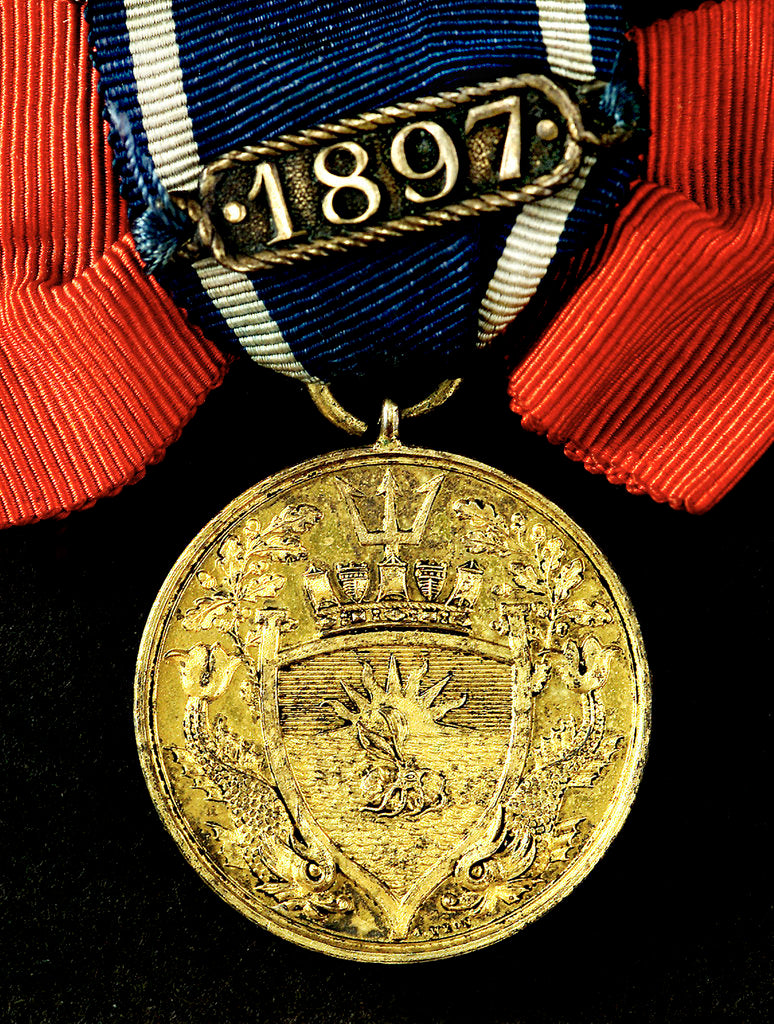 Detail of Medal commemorating the Institution of Naval Architects; reverse by A.B. Wyon