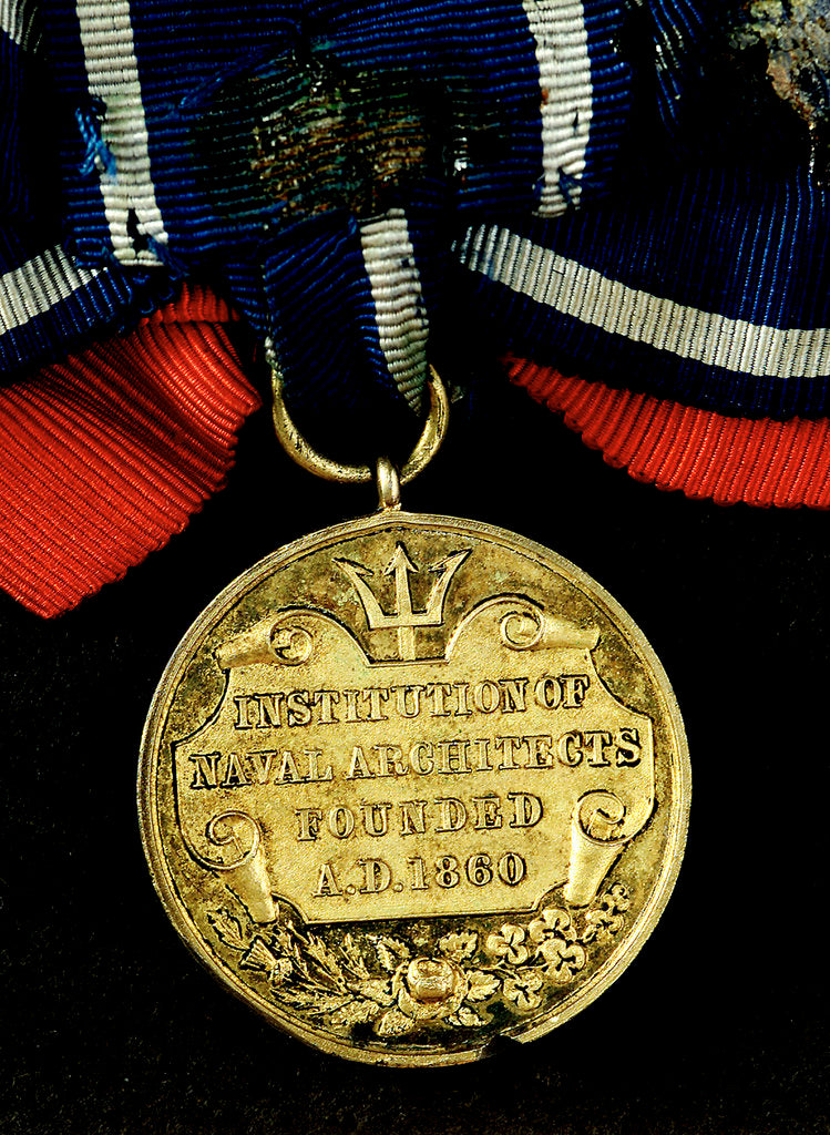 Detail of Medal commemorating the Institution of Naval Architects; reverse by A.B. Wyon