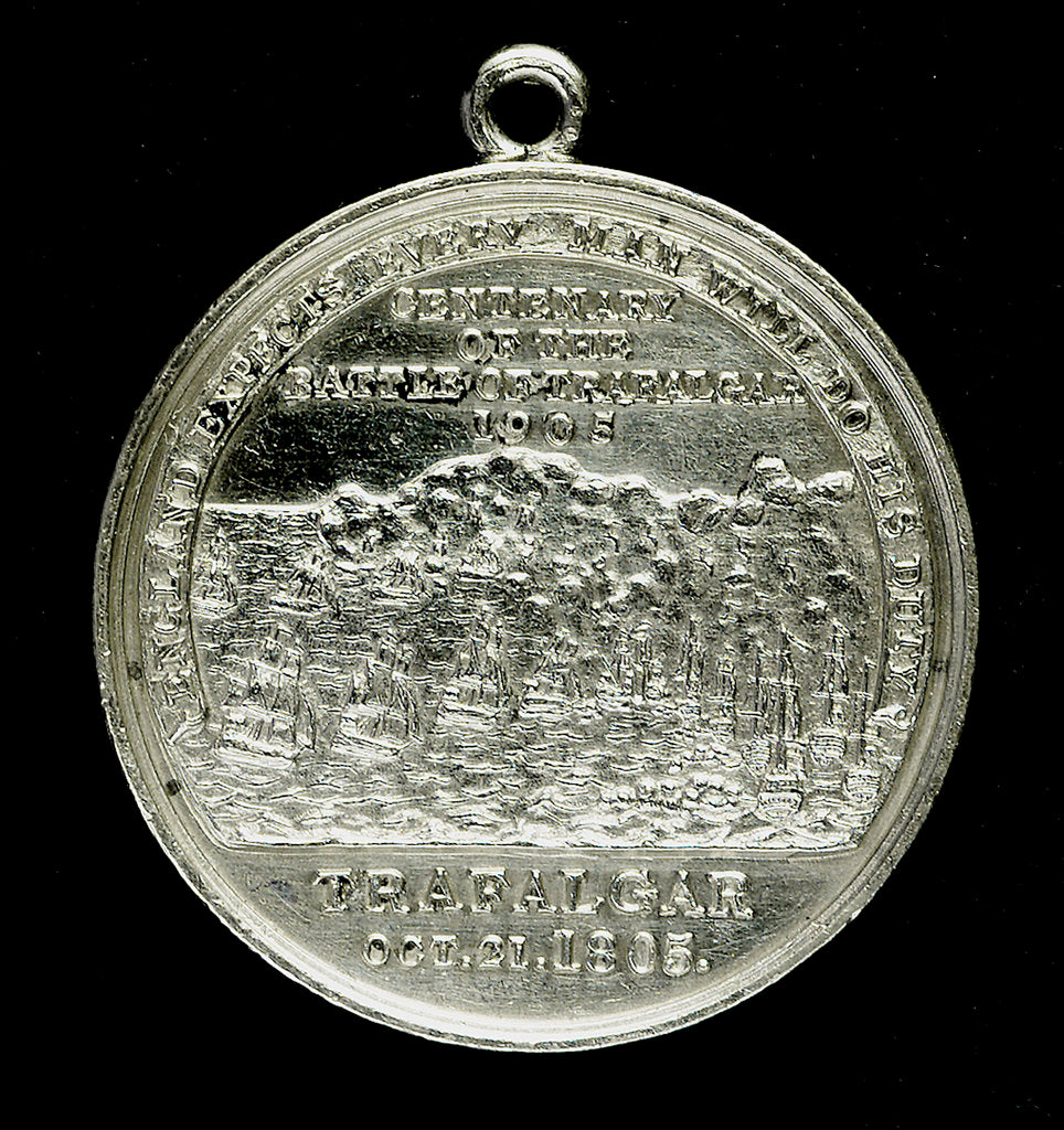 Detail of Medal commemorating the Battle of Trafalgar, 1805; obverse by Spink & Son Ltd.