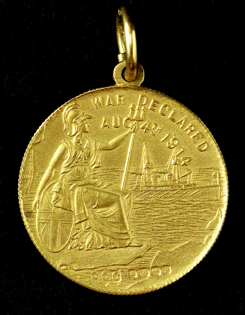 Detail of Medal commemorating the declaration of war, 1914; reverse by unknown
