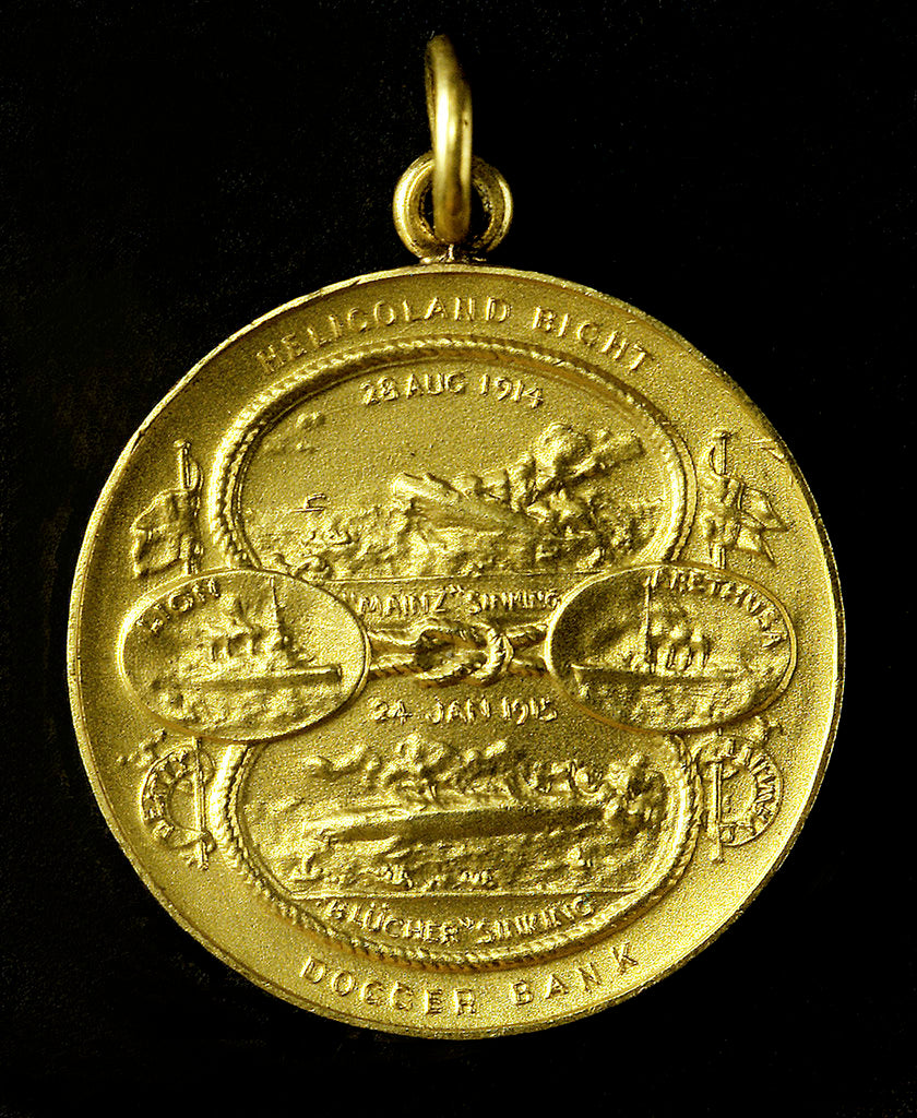 Detail of Medal commemorating the Heligoland Bight, 1914 and Dogger Bank, 1915; obverse by Marquis of Milford Haven