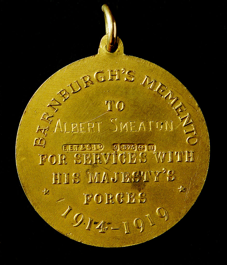 Detail of Medal, Barnburgh's Memento; reverse by unknown