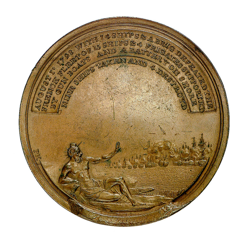 Detail of Medal commemorating the Battle of the Nile, 1798; reverse by J.G. Hancock