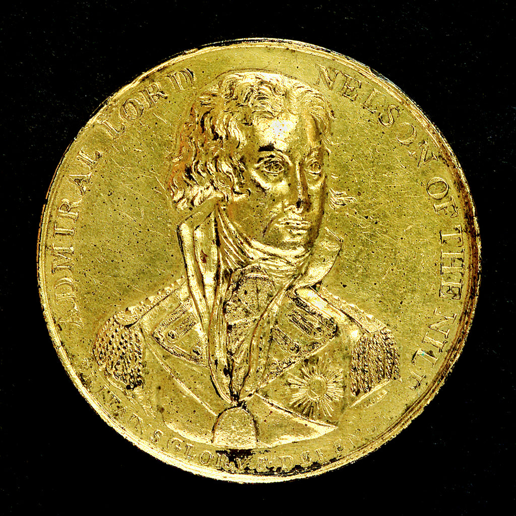 Detail of Medal commemorating the Battle of the Nile, 1798; obverse by T. Wyon
