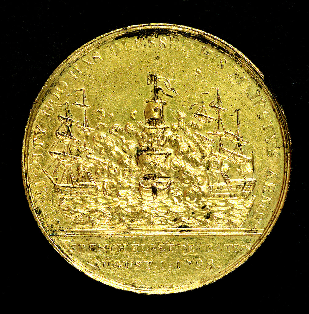 Detail of Medal commemorating the Battle of the Nile, 1798; reverse by T. Wyon