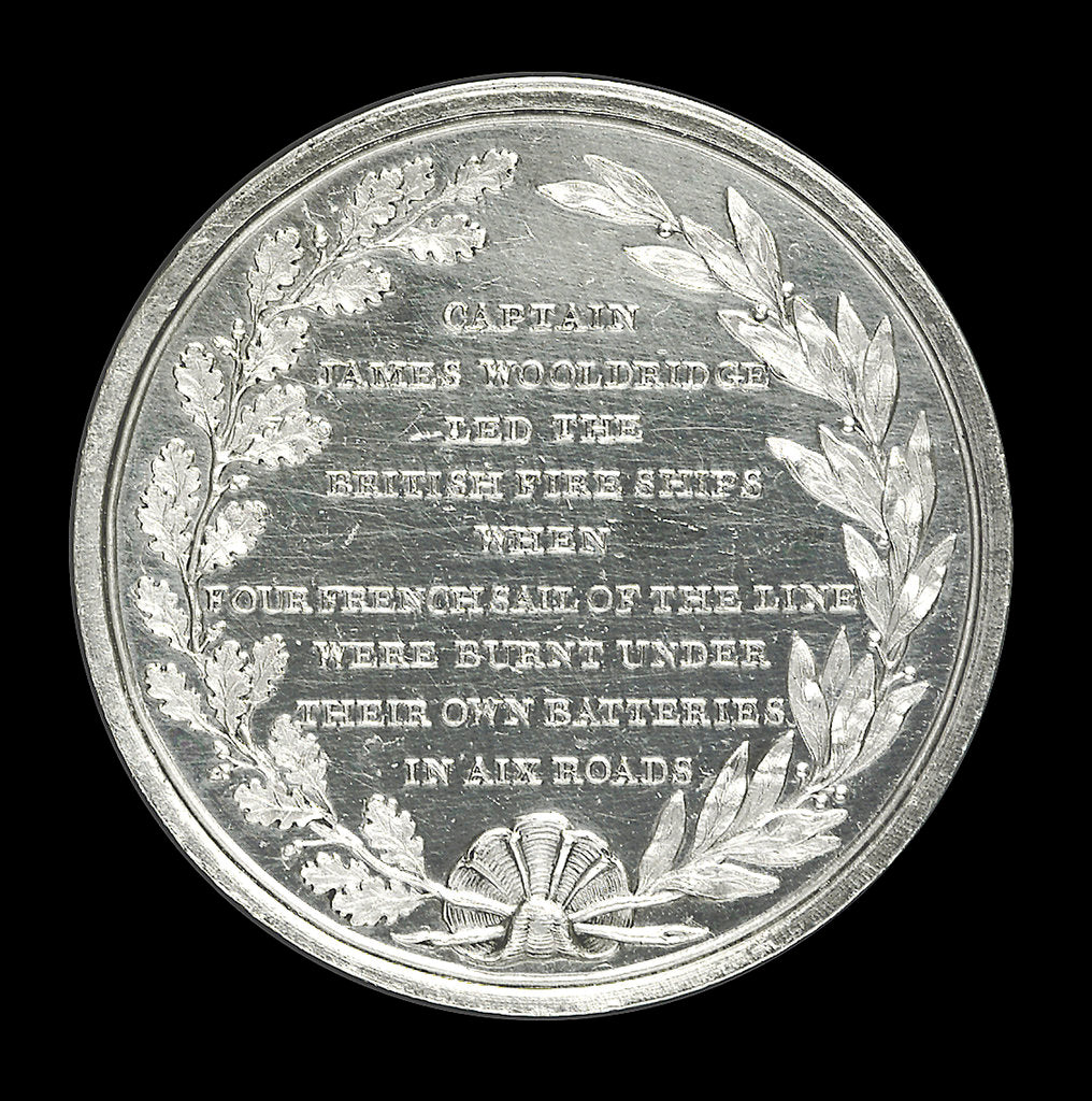 Detail of Medal commemorating the 'Mediator' Frigate and Captain J. Wooldridge, 1809; reverse by unknown