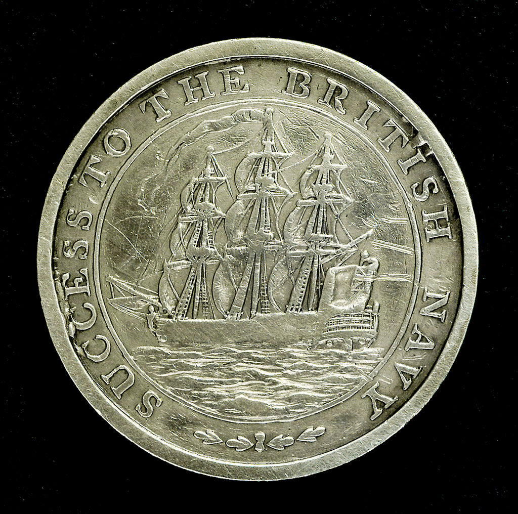 Detail of Medal inscribed success to the British Navy; reverse by unknown