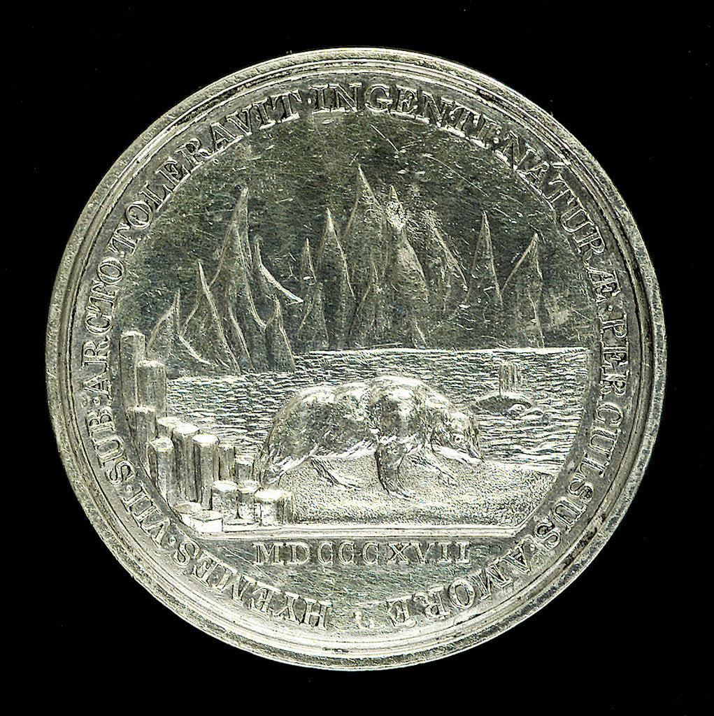 Detail of Medal commemorating Sir Charles Lewis Giesecke (1761-1833); reverse by W.S. Mossop