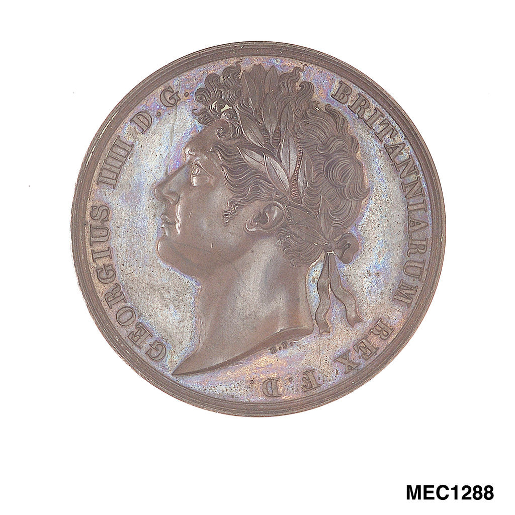 Detail of Medal commemorating the Coronation of George IV, 1821 by R.P.