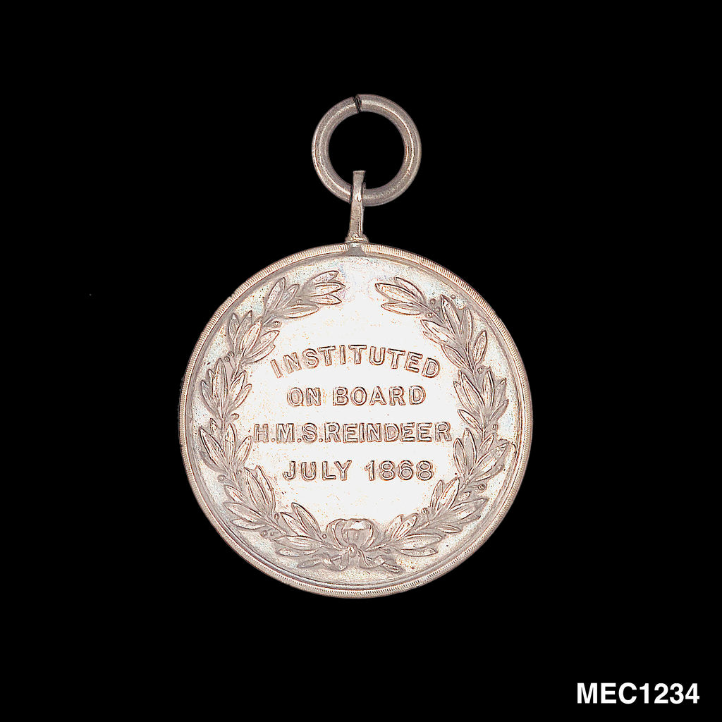 Detail of Medal commemorating the Royal Naval Temperance Society, 1868 by unknown