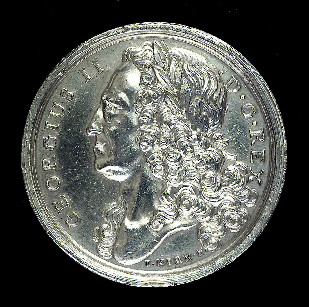 Detail of Medal commemorating the Peace of Aix-la Chapelle proclaimed, 1748; obverse by J. Kirk