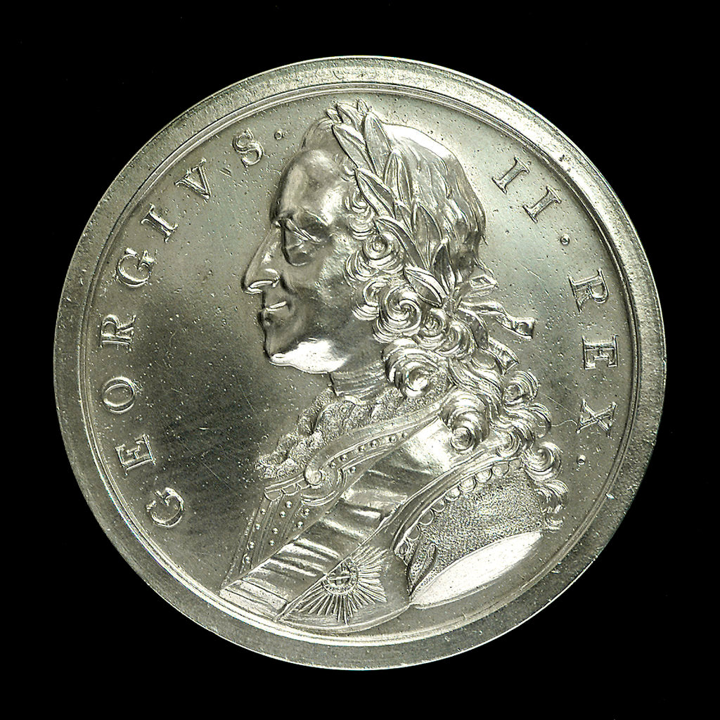 Detail of Medal commemorating the successes of 1758; obverse by Thomas Pingo
