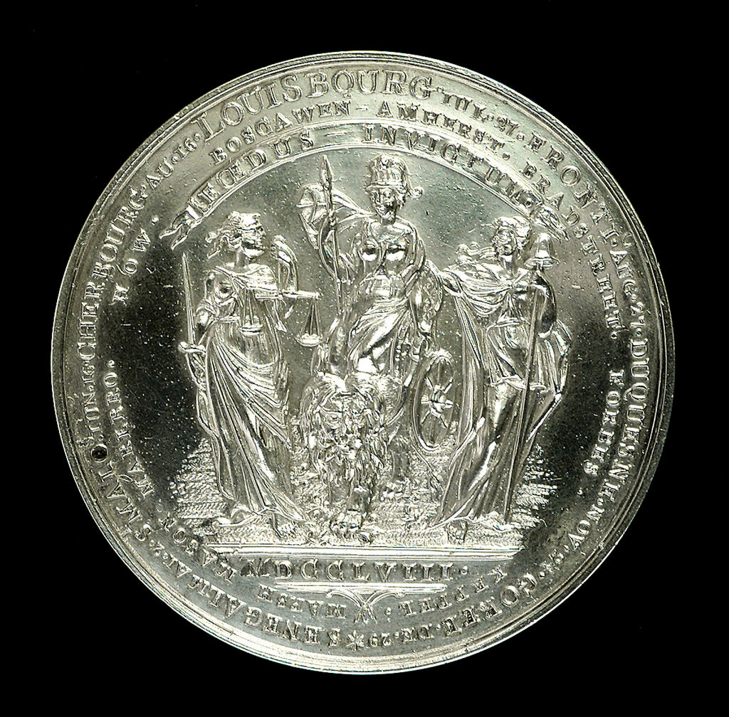 Detail of Medal commemorating the successes of 1758; reverse by Thomas Pingo