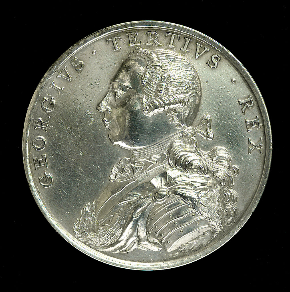 Detail of Medal commemorating the capture of Belle Isle, 1761; obverse by unknown