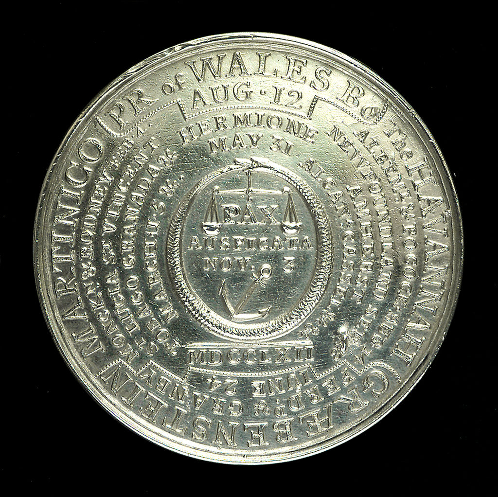 Detail of Medal commemorating the successes of 1762; reverse by unknown