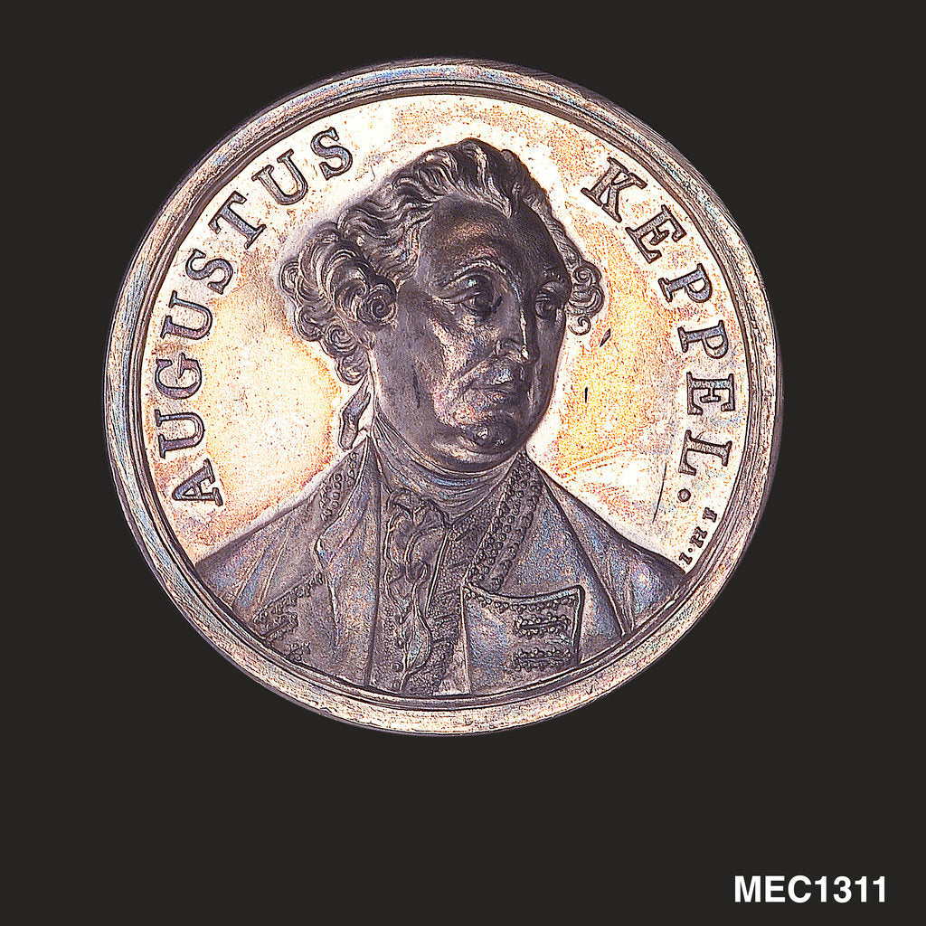 Detail of Medal commemorating the Battle of Ushant 1778 and Admiral Augustus Keppel (1725-1786) by I.H.