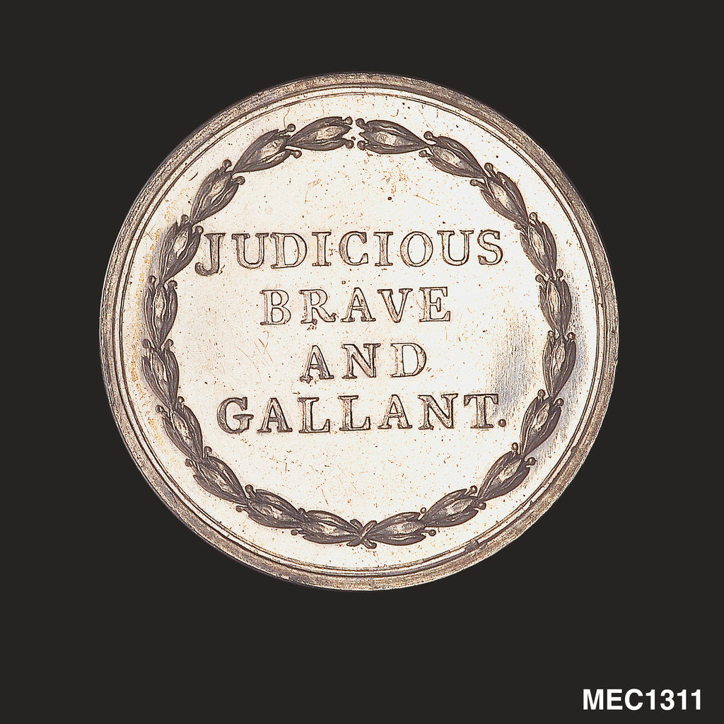 Detail of Medal commemorating the Battle of Ushant 1778 and Admiral Augustus Keppel (1725-1786) by I.H.
