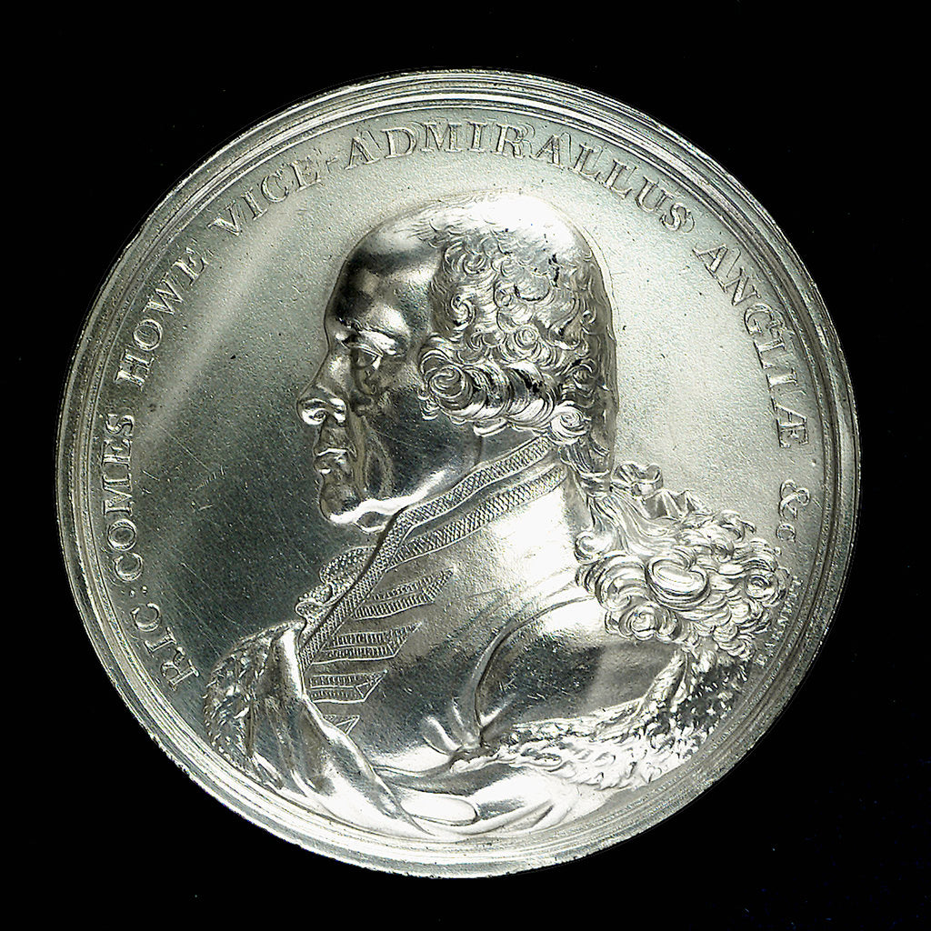 Detail of Medal commemorating the Battle of the Glorious First of June, 1794; obverse by W. Barnett