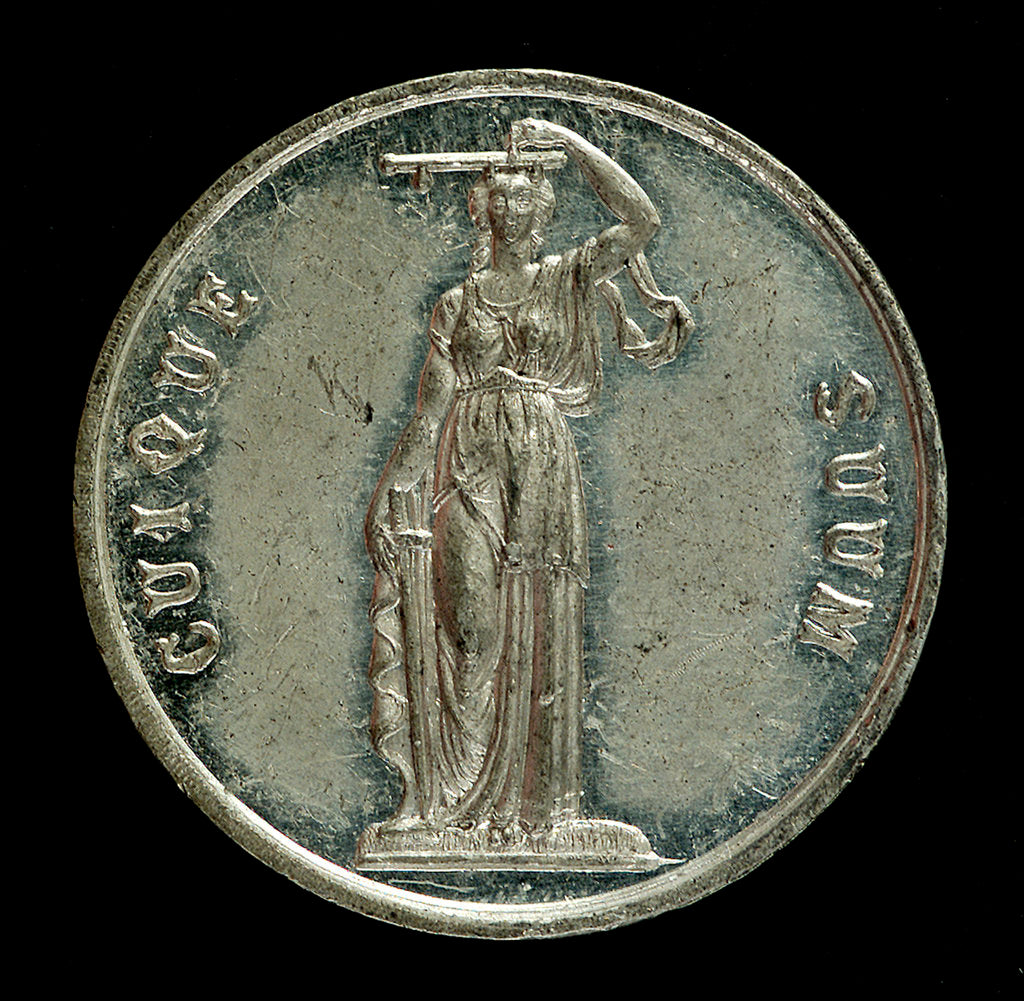 Detail of Medal commemorating the 'Ouzel Galley' Society, 1700; obverse by unknown