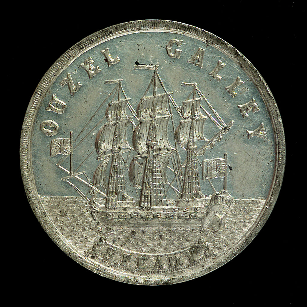 Detail of Medal commemorating the 'Ouzel Galley' Society, 1700; reverse by unknown
