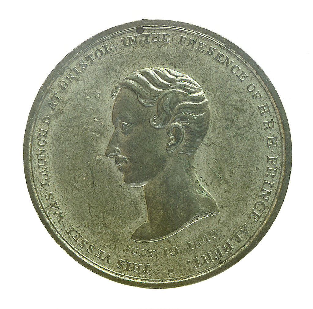 Detail of Medal commemorating the SS 'Great Britain'; obverse by E. Avern