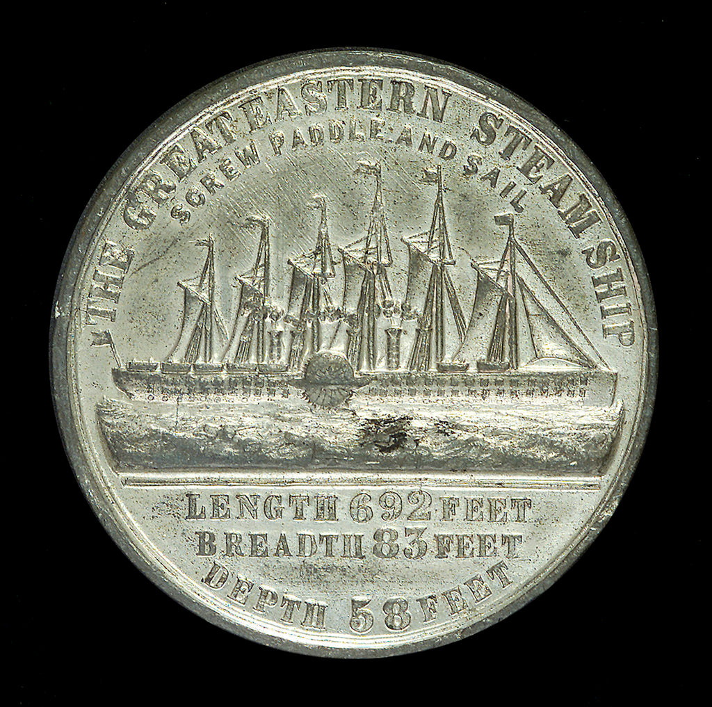 Detail of Medal commemorating the SS 'Great Eastern' by unknown