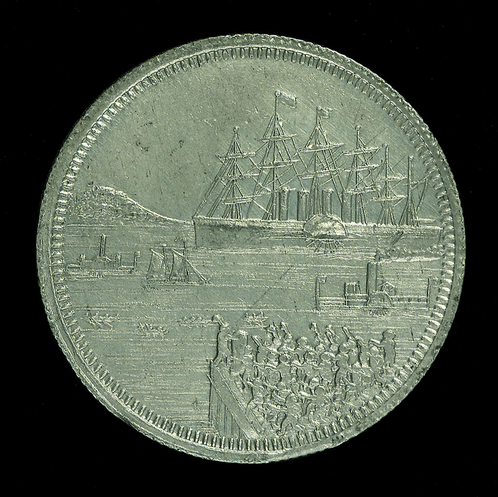 Detail of Medal commemorating the SS 'Great Eastern'; obverse by unknown