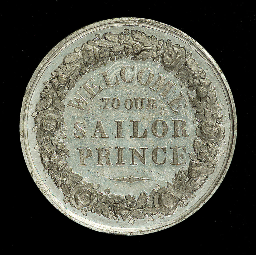 Detail of Medal commemorating the deliverance of HRH The Duke of Edinburgh from assassination, 1868; obverse by unknown