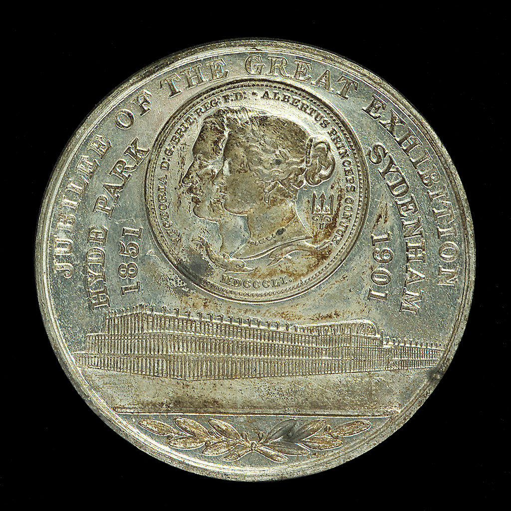 Detail of Medal commemorating the Naval and Military Exhibition and Jubilee of the Great Exhibition 1901; reverse by unknown