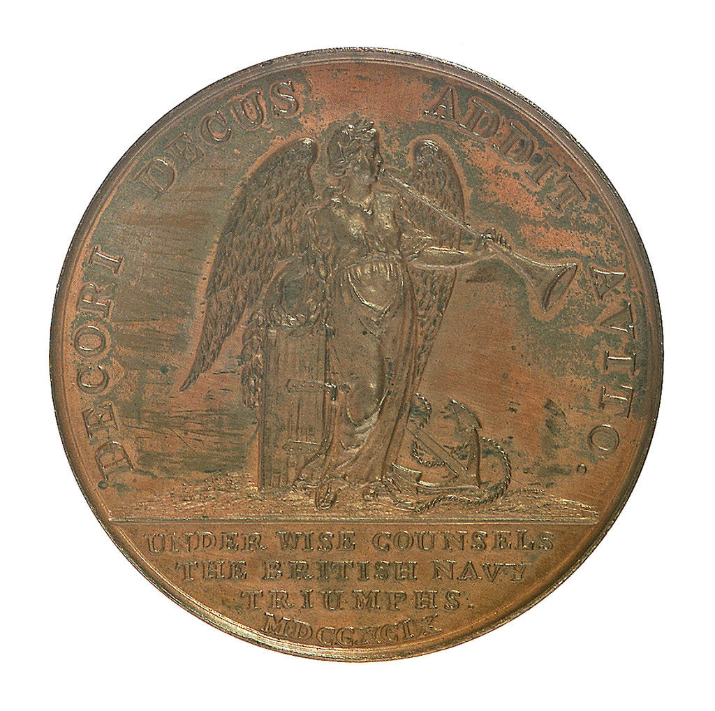 Detail of Medal commemorating Earl Spencer First Lord of the Admiralty (1758-1834); reverse by T. Wyon