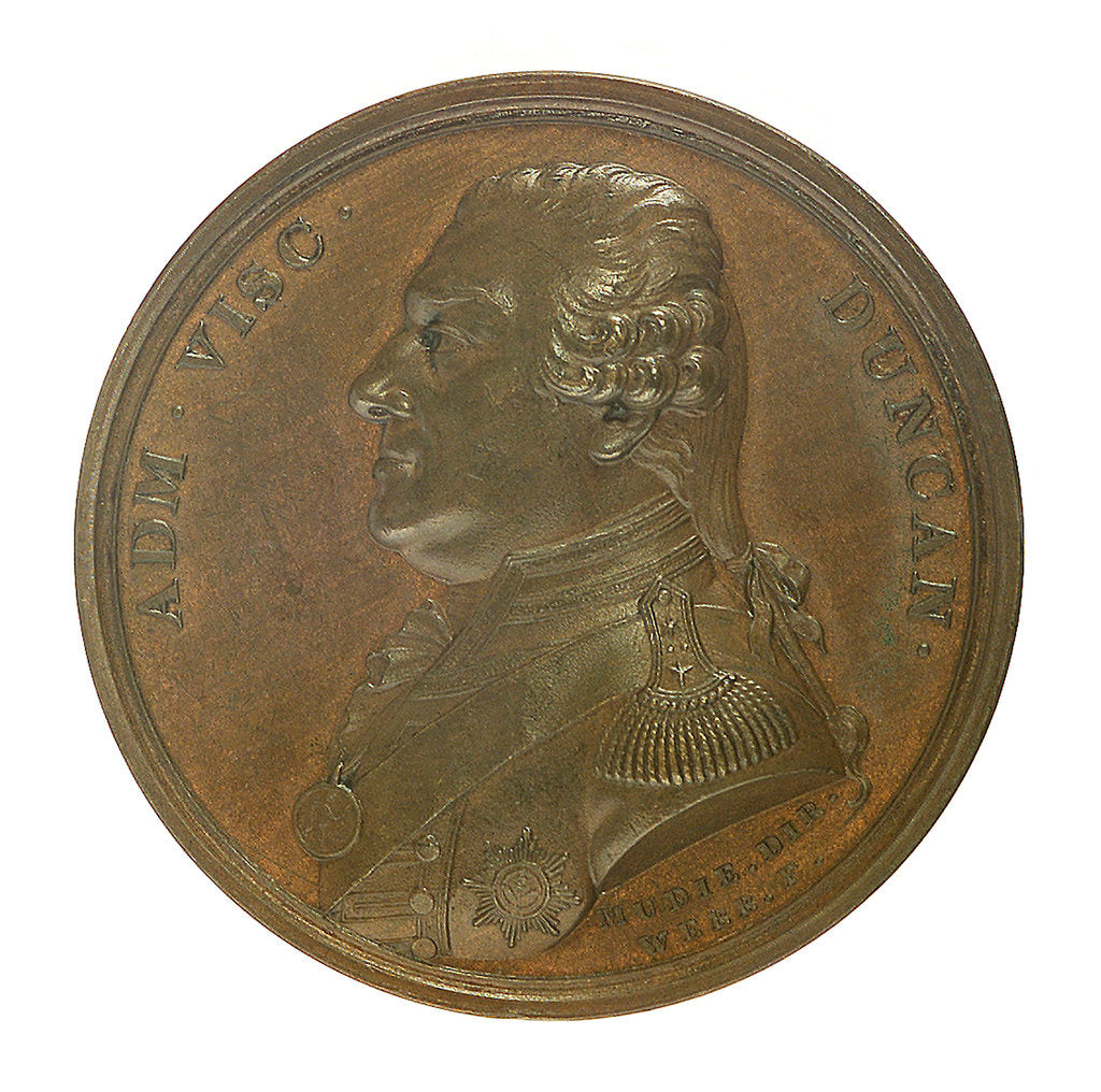 Detail of Medal commemorating the Battle of Camperdown, 1797 and Admiral of the Fleet, Adam Duncan (1731-1804); obverse by W. Wyon