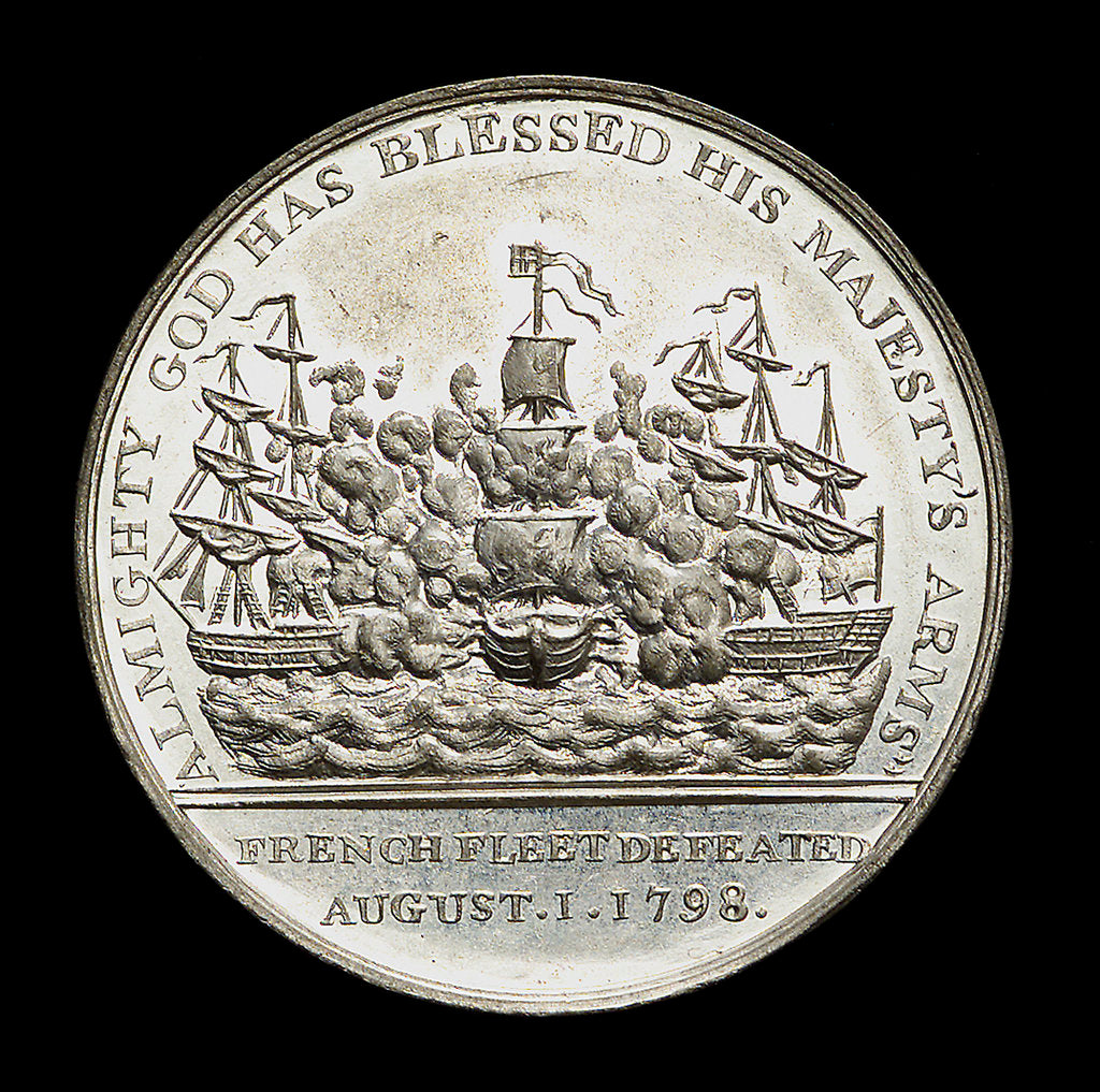 Detail of Medal commemorating the Battle of the Nile, 1798; reverse by unknown