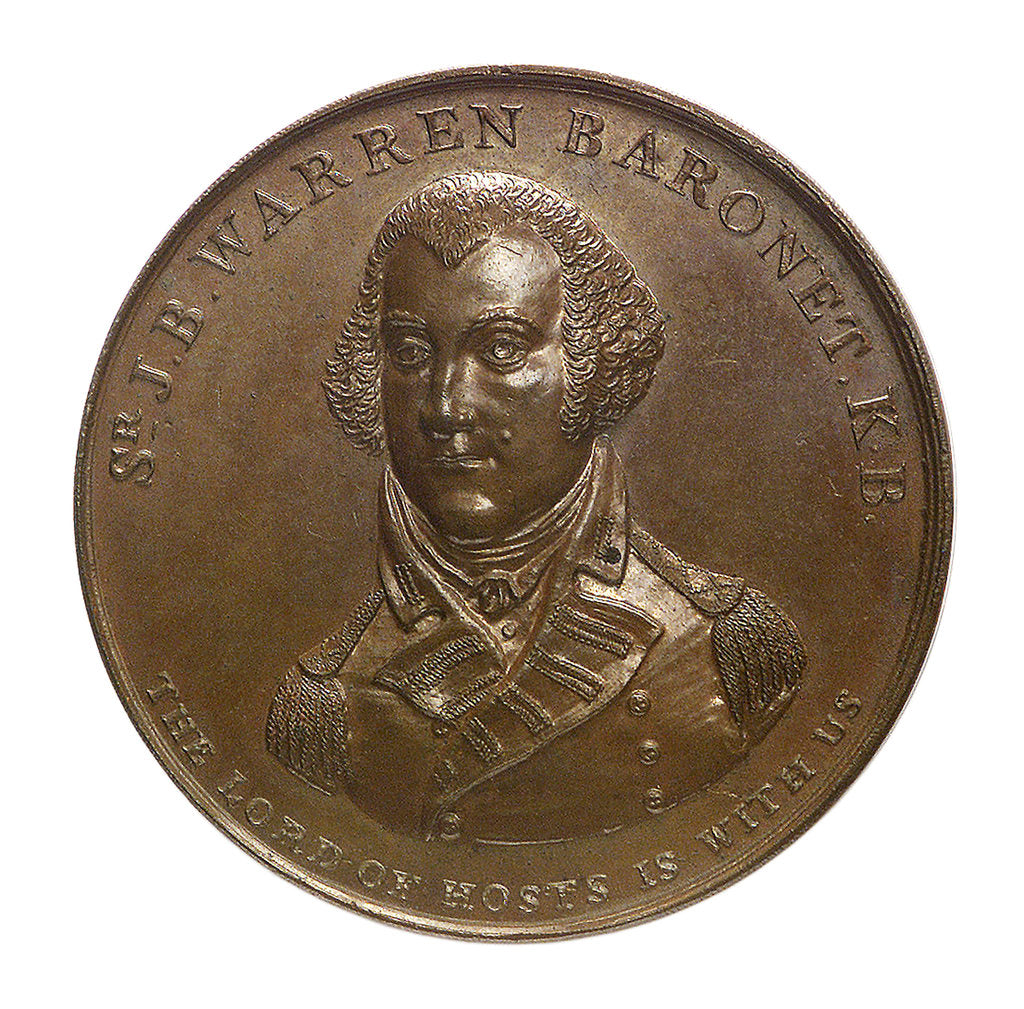 Detail of Medal commemorating the action off Tory Island, 1798 and Admiral Sir John Borlase Warren (1753-1822); obverse by unknown