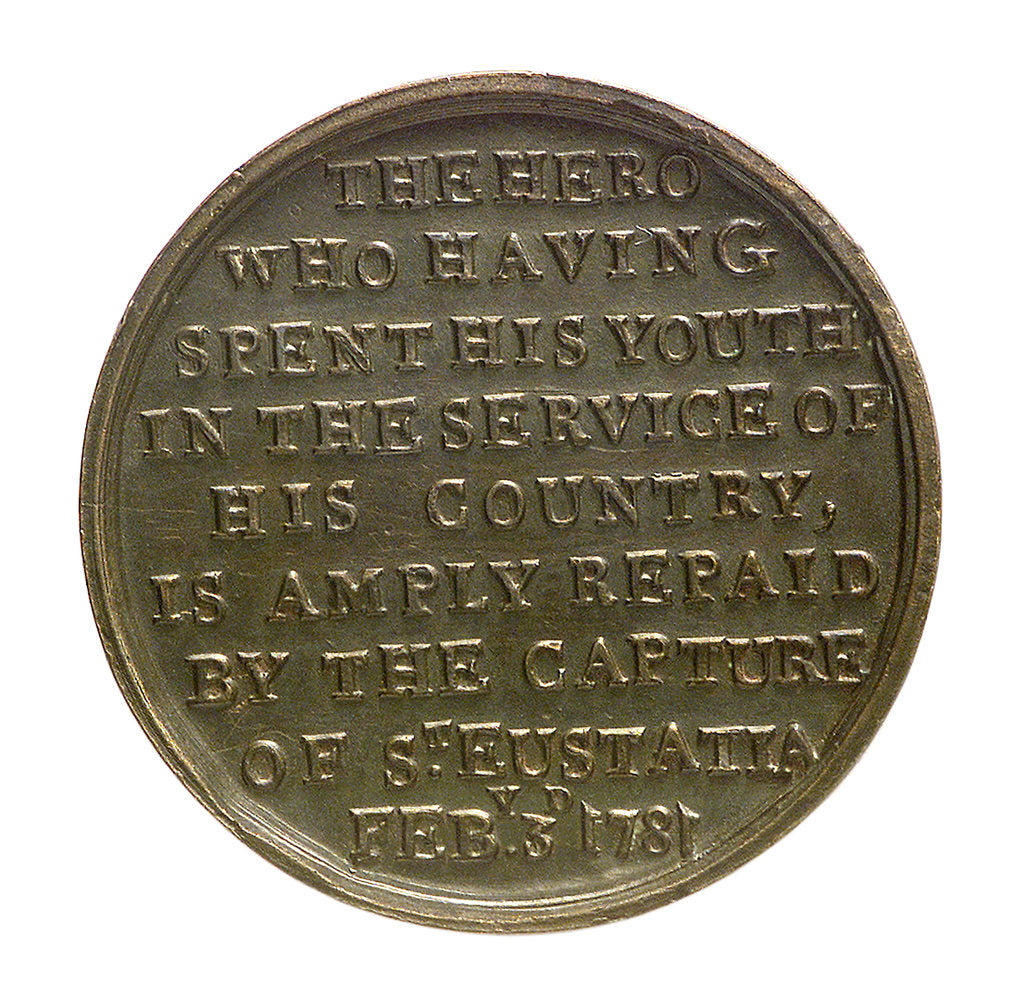 Detail of Counter commemorating the capture of St Eustatius, 1781; reverse by unknown