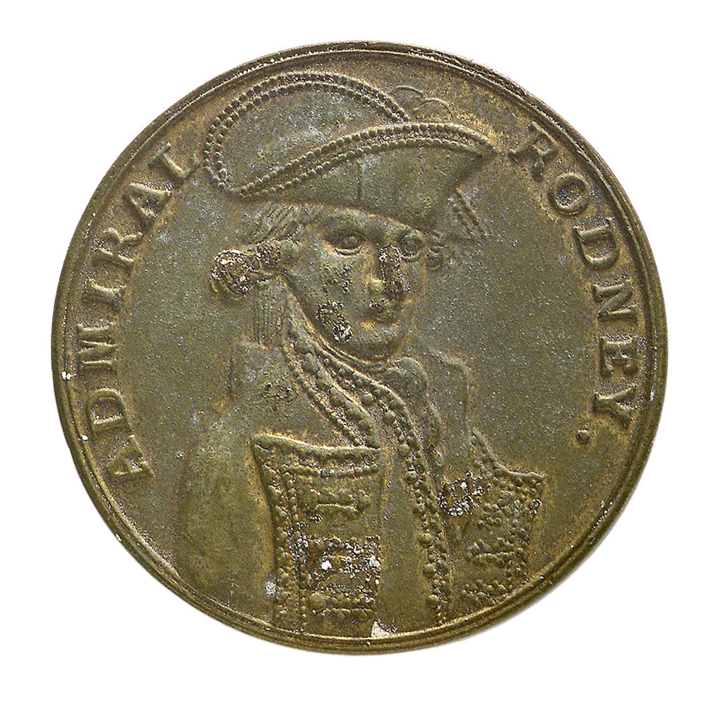 Detail of Counter commemorating the capture of St Eustatius, 1781; obverse by unknown