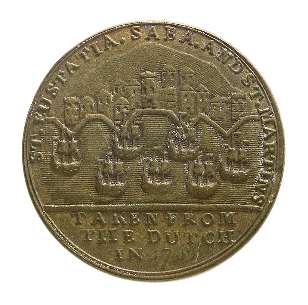 Detail of Counter commemorating the capture of St Eustatius, 1781; reverse by unknown