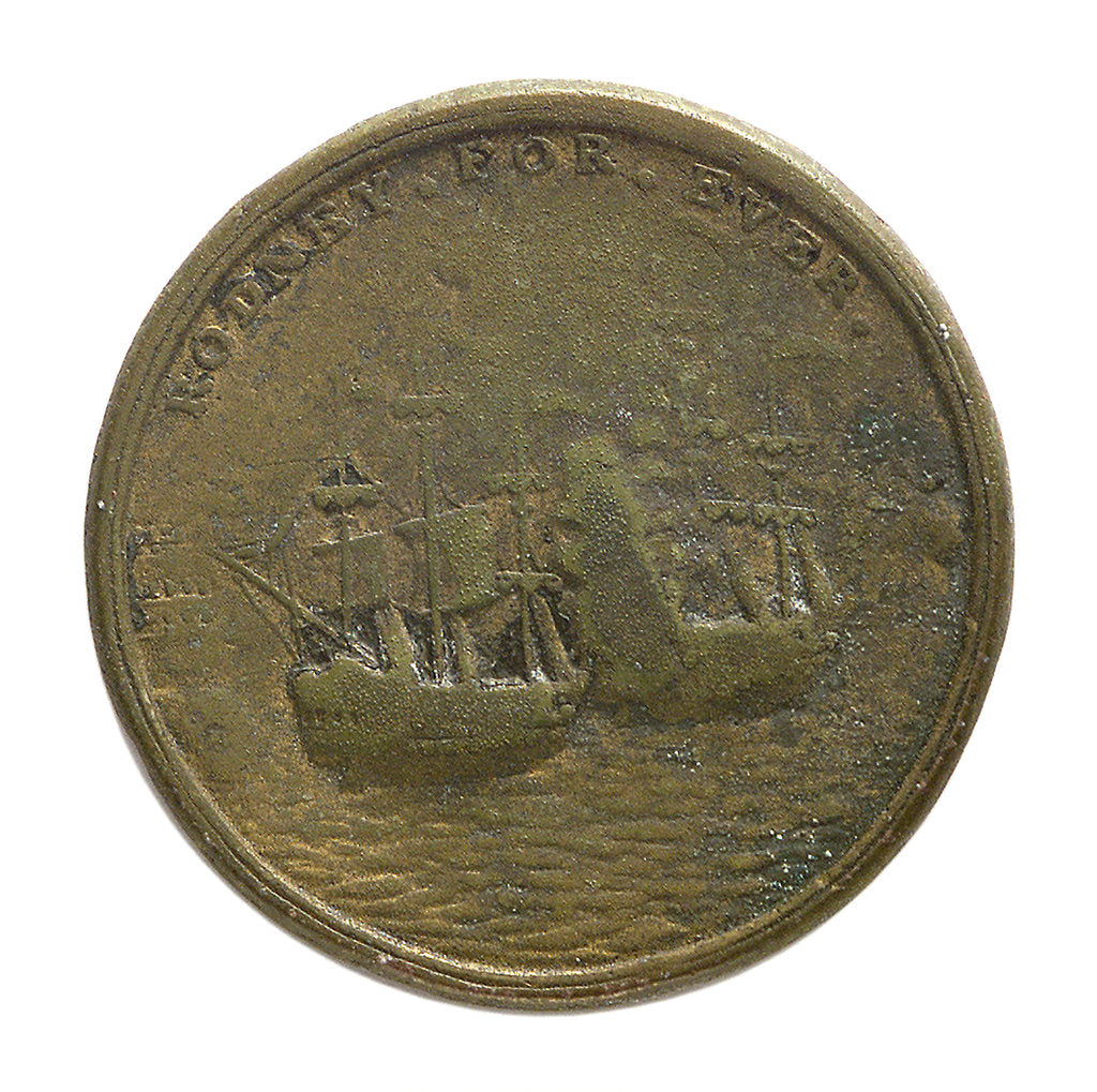 Detail of Counter commemorating the capture of St Eustatius, 1781; reverse by unknown