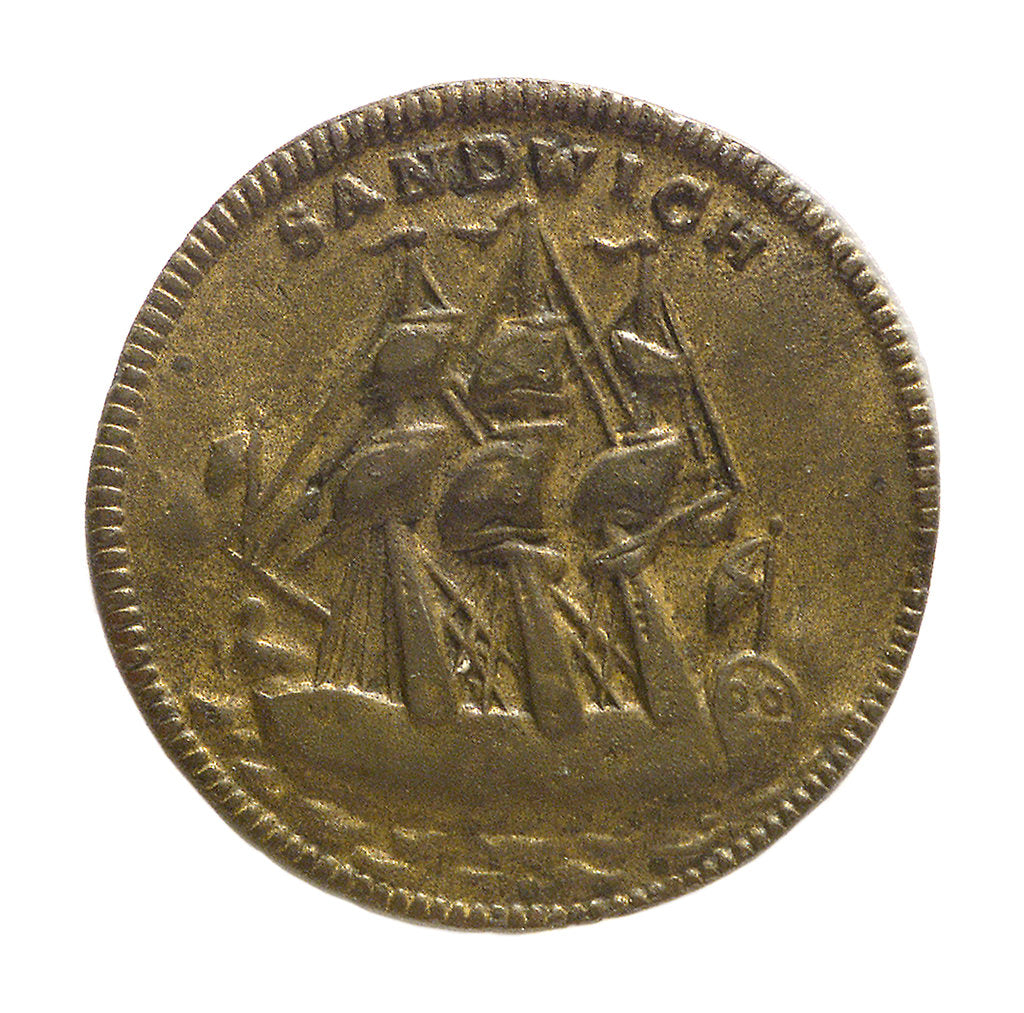 Detail of Counter commemorating Admiral George Brydges Rodney (1719-1792) and HMS 'Sandwich'; reverse by unknown