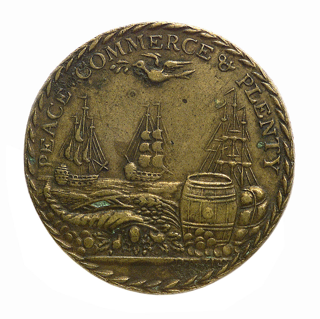 Detail of Counter commemorating the Peace of Amiens, 1801; reverse by J. Davis