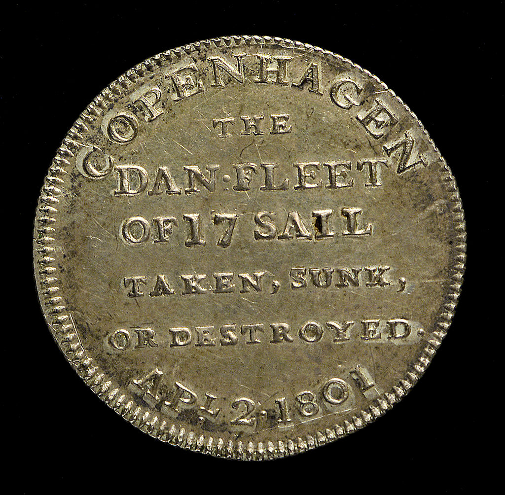 Detail of Counter commemorating Vice-Admiral Horatio Nelson (1758-1805) and the Battle of Copenhagen, 1801; reverse by unknown