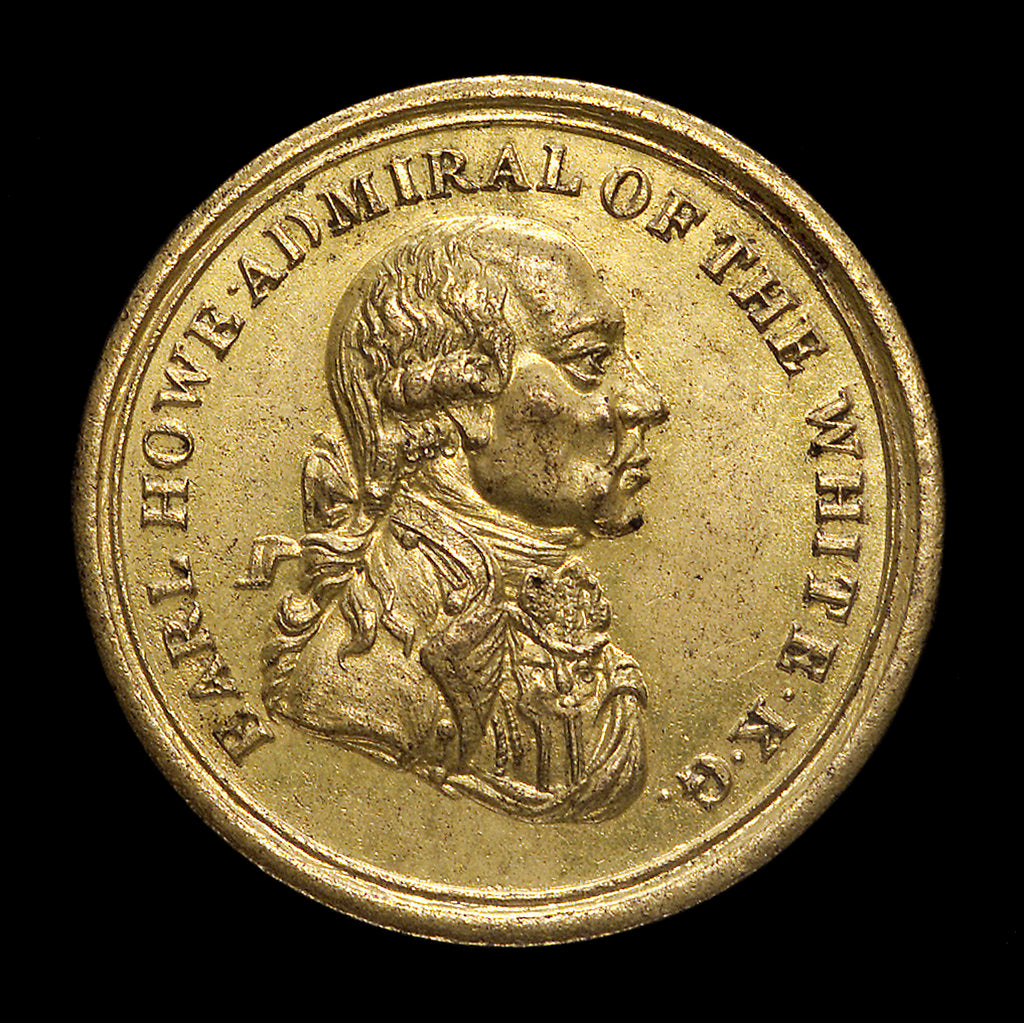 Detail of Counter commemorating Admiral of the Fleet Richard Howe (1726-1799) and the Glorious 1st of June, 1794; obverse by unknown