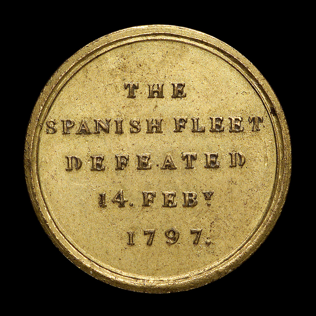 Detail of Counter commemorating Sir John Jervis, Earl St Vincent (1735-1823) and the Battle of Cape St Vincent, 1797; reverse by unknown